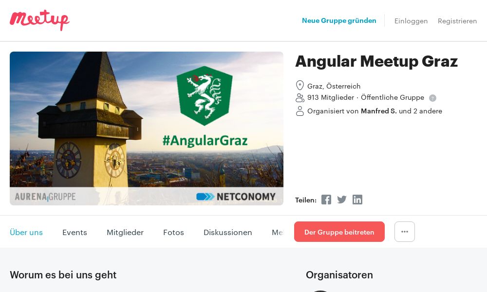 Screenshot of Angular Meetup Graz